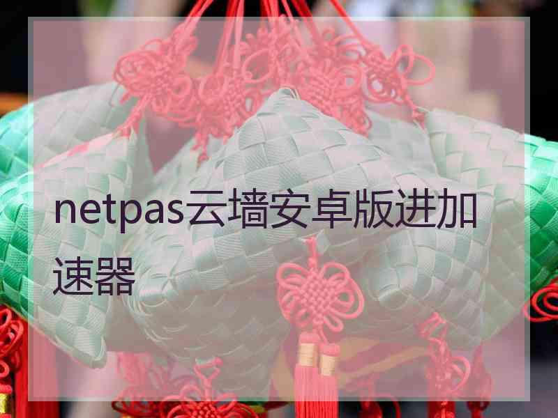 netpas云墙安卓版进加速器