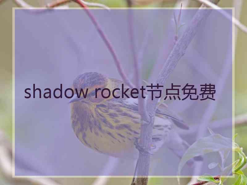 shadow rocket节点免费